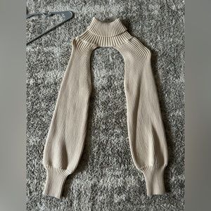 Dust your shoulders off shrug, beige